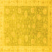 Square Oriental Yellow Modern Rug, abs4044yw