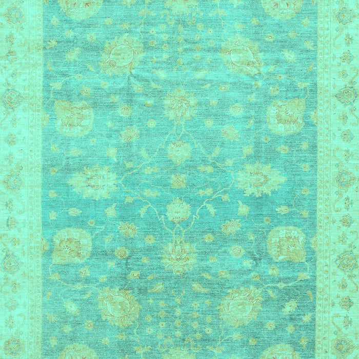 Machine Washable Oriental Turquoise Modern Area Rugs, wshabs4044turq