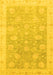 Machine Washable Oriental Yellow Modern Rug, wshabs4044yw