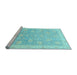 Sideview of Machine Washable Oriental Light Blue Modern Rug, wshabs4044lblu