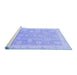 Sideview of Machine Washable Oriental Blue Modern Rug, wshabs4044blu