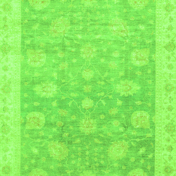 Machine Washable Oriental Green Modern Area Rugs, wshabs4044grn