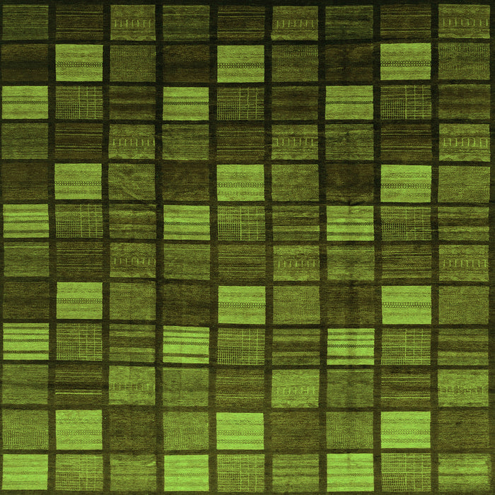 Square Oriental Green Modern Rug, abs4045grn