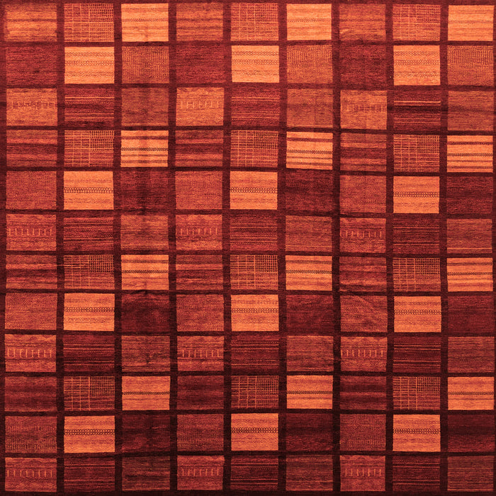 Square Machine Washable Oriental Orange Modern Area Rugs, wshabs4045org