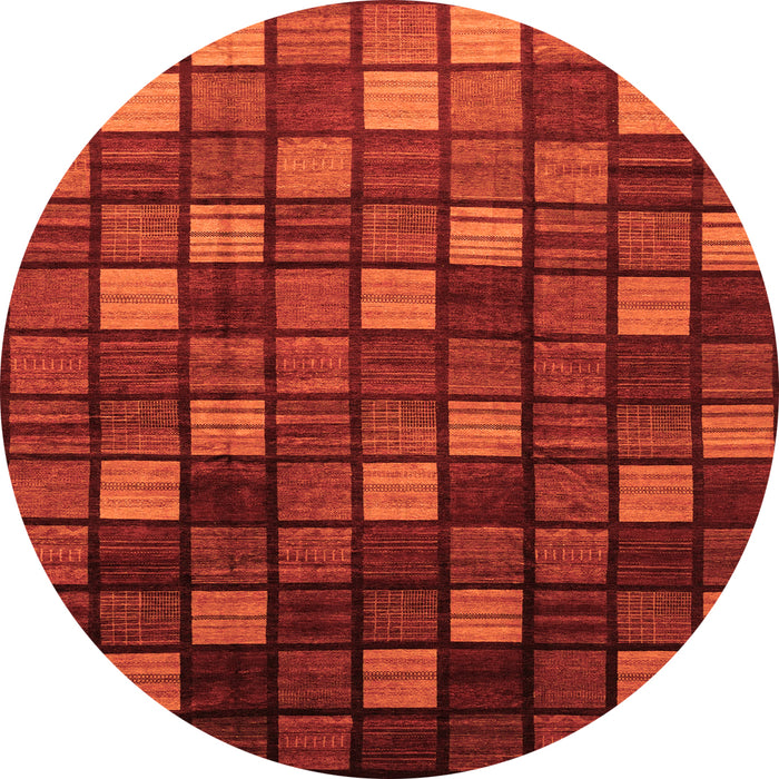 Round Oriental Orange Modern Rug, abs4045org