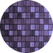 Round Oriental Blue Modern Rug, abs4045blu