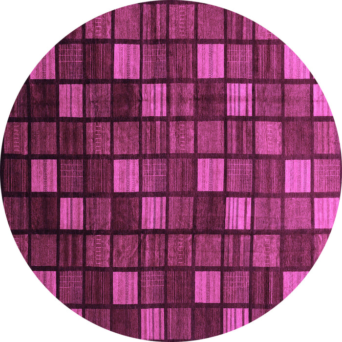 Round Machine Washable Oriental Purple Modern Area Rugs, wshabs4045pur