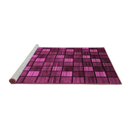 Sideview of Machine Washable Oriental Purple Modern Area Rugs, wshabs4045pur