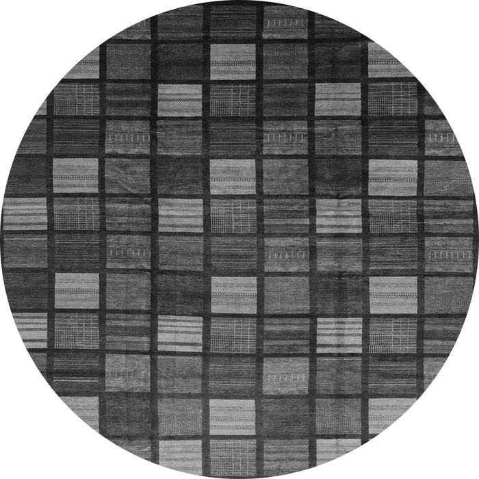 Round Machine Washable Oriental Gray Modern Rug, wshabs4045gry