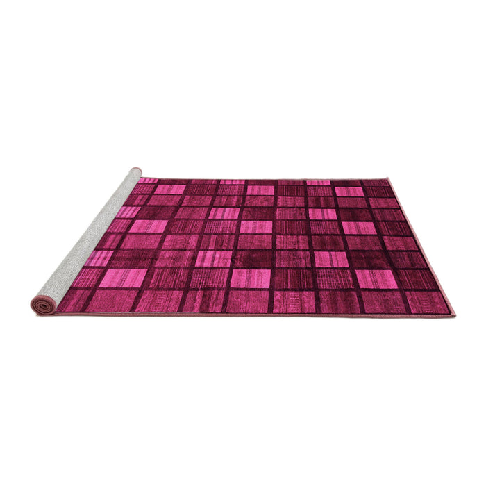 Sideview of Machine Washable Oriental Pink Modern Rug, wshabs4045pnk