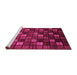 Sideview of Machine Washable Oriental Pink Modern Rug, wshabs4045pnk