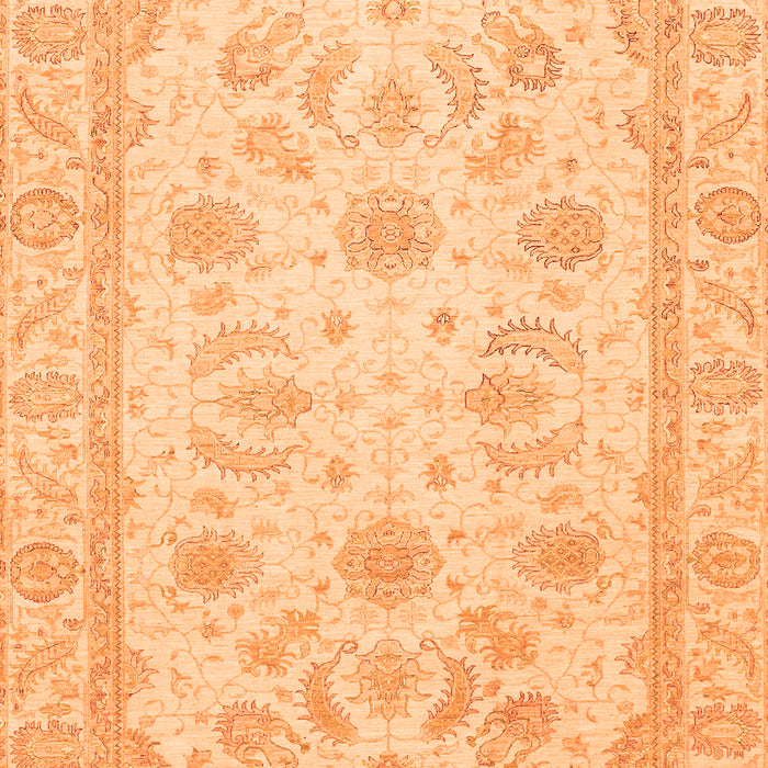 Machine Washable Oriental Orange Modern Area Rugs, wshabs4046org