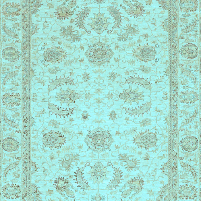 Machine Washable Oriental Light Blue Modern Rug, wshabs4046lblu
