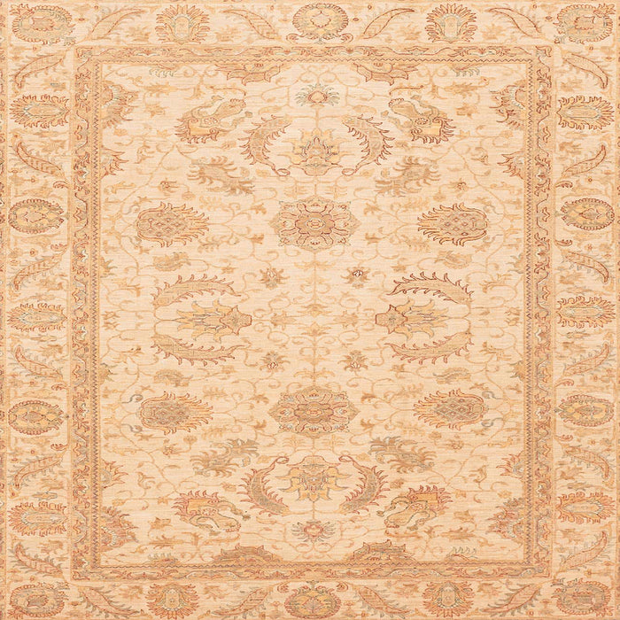 Square Machine Washable Abstract Orange Rug, wshabs4046