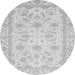 Round Oriental Gray Modern Rug, abs4046gry