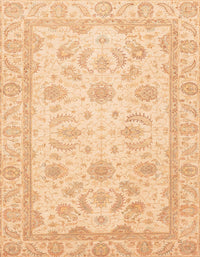 Machine Washable Abstract Orange Rug, wshabs4046