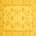 Square Oriental Yellow Modern Rug, abs4046yw