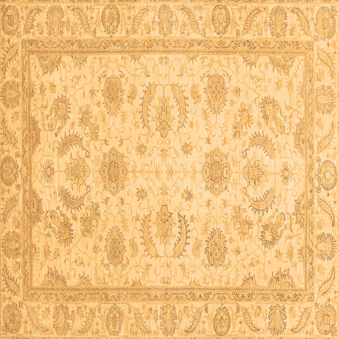 Square Machine Washable Oriental Brown Modern Rug, wshabs4046brn