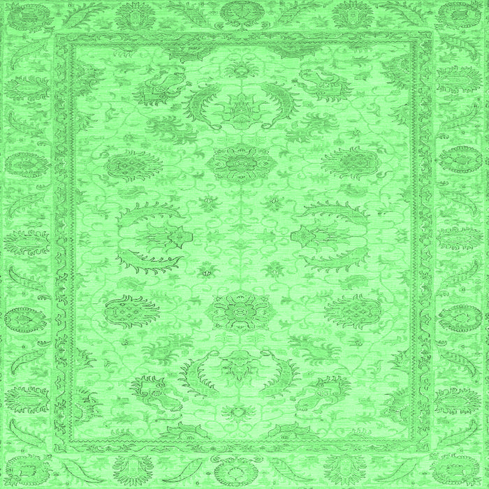 Square Oriental Emerald Green Modern Rug, abs4046emgrn