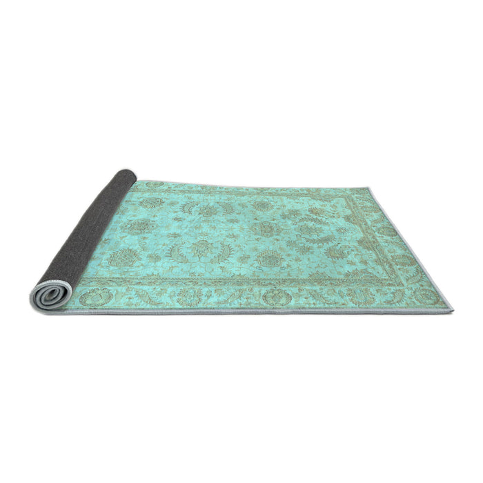 Sideview of Oriental Light Blue Modern Rug, abs4046lblu
