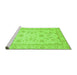 Sideview of Machine Washable Oriental Green Modern Area Rugs, wshabs4046grn