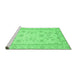 Sideview of Machine Washable Oriental Emerald Green Modern Area Rugs, wshabs4046emgrn