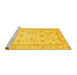 Sideview of Machine Washable Oriental Yellow Modern Rug, wshabs4046yw