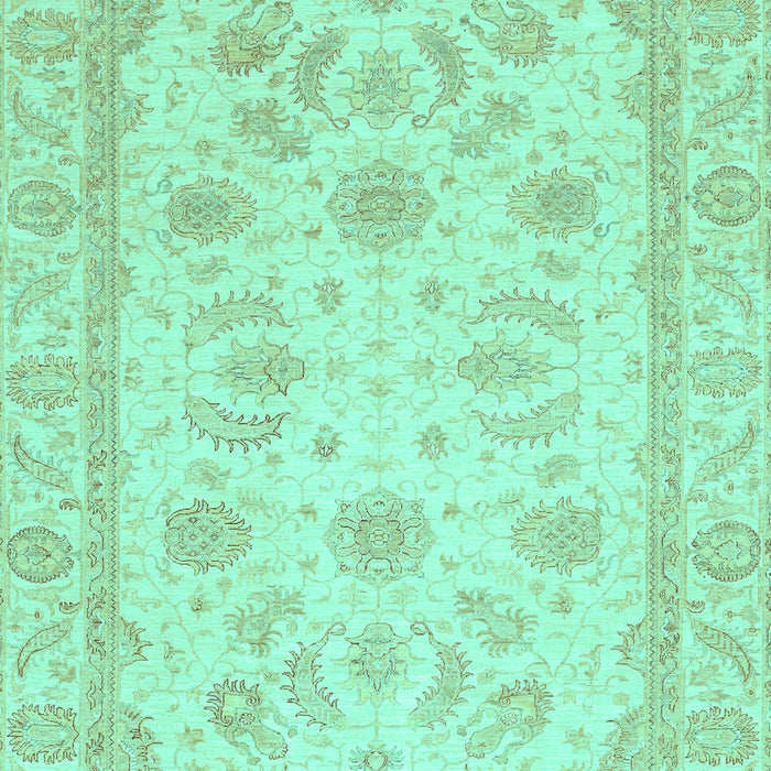 Machine Washable Oriental Turquoise Modern Area Rugs, wshabs4046turq