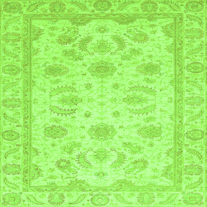 Square Oriental Green Modern Rug, abs4046grn