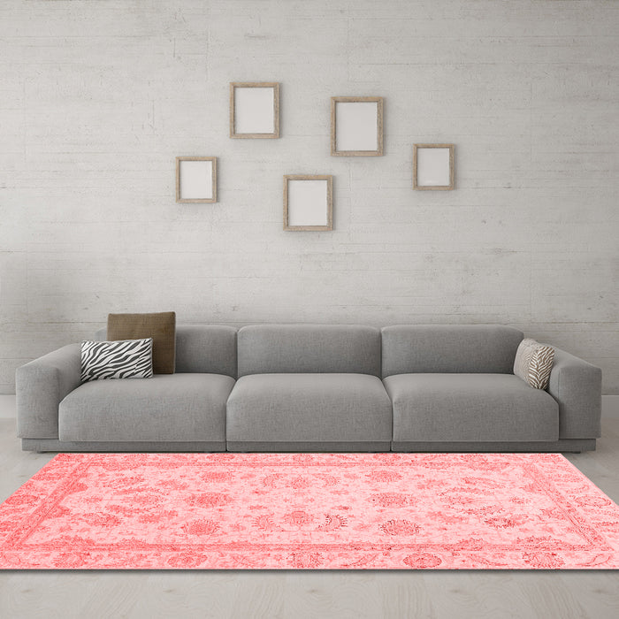 Modern Red Washable Rugs