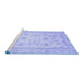 Sideview of Machine Washable Oriental Blue Modern Rug, wshabs4046blu