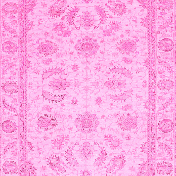 Machine Washable Oriental Pink Modern Rug, wshabs4046pnk