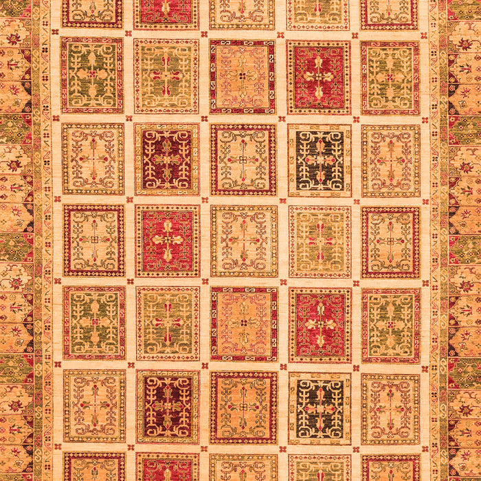 Machine Washable Oriental Orange Modern Area Rugs, wshabs4047org