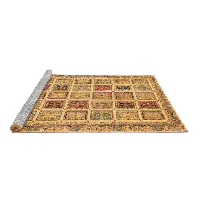 Sideview of Machine Washable Oriental Brown Modern Rug, wshabs4047brn