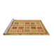 Sideview of Machine Washable Oriental Brown Modern Rug, wshabs4047brn