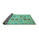 Sideview of Oriental Turquoise Modern Rug, abs4047turq