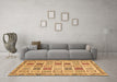 Machine Washable Oriental Brown Modern Rug in a Living Room,, wshabs4047brn