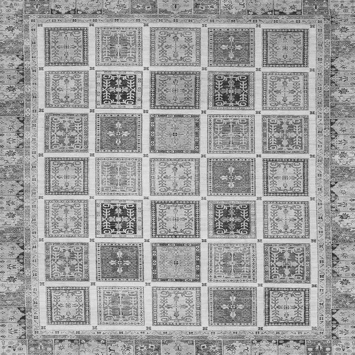 Square Machine Washable Oriental Gray Modern Rug, wshabs4047gry