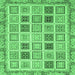 Square Oriental Emerald Green Modern Rug, abs4047emgrn