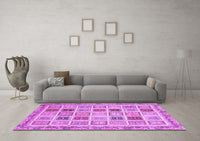 Machine Washable Oriental Purple Modern Rug, wshabs4047pur