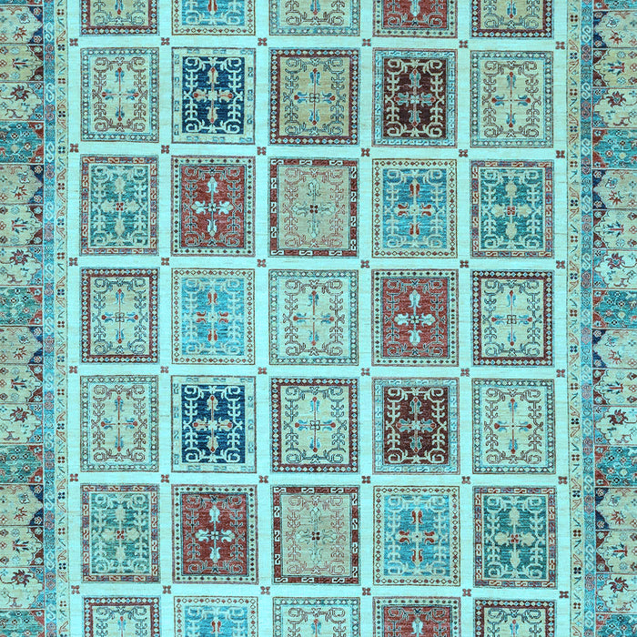 Machine Washable Oriental Light Blue Modern Rug, wshabs4047lblu