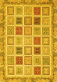 Oriental Yellow Modern Rug, abs4047yw