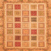 Square Oriental Orange Modern Rug, abs4047org