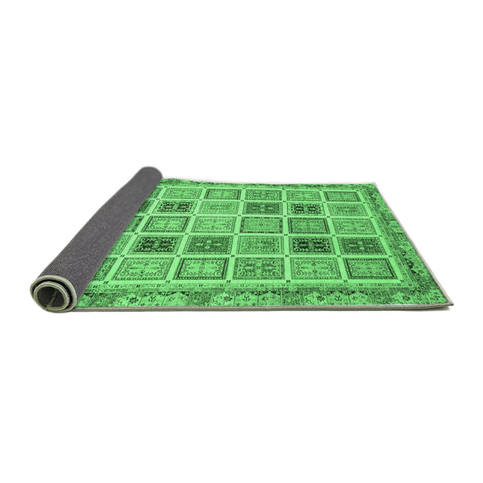 Sideview of Oriental Emerald Green Modern Rug, abs4047emgrn