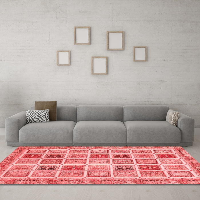 Modern Red Washable Rugs