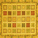 Square Oriental Yellow Modern Rug, abs4047yw