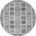 Round Oriental Gray Modern Rug, abs4047gry