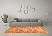 Machine Washable Oriental Orange Modern Rug, wshabs4047org