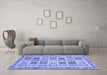 Machine Washable Oriental Blue Modern Rug in a Living Room, wshabs4047blu