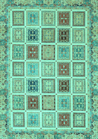 Oriental Turquoise Modern Rug, abs4047turq